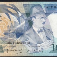 100 Escudos 1986 Fernando Pessoa 16/10/1986, 100$00 Cem Escudos 16/10/1986 Chapa:9 Banco de Portugal, (NC), Pick 179a