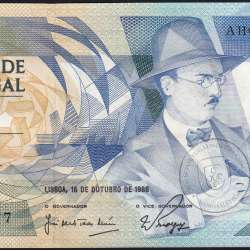 100 Escudos 1986 Fernando Pessoa 16/10/1986, 100$00 Cem Escudos 16/10/1986 Chapa:9 Banco de Portugal, (NC), Pick 179a