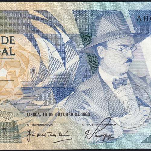 100 Escudos 1986 Fernando Pessoa 16/10/1986, 100$00 Cem Escudos 16/10/1986 Chapa:9 Banco de Portugal, (NC), Pick 179a