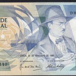 100 Escudos 1988 Fernando Pessoa 24/11/1988, 100$00 Cem Escudos 24/11/1988 Chapa:9 Banco de Portugal, (QNC), Pick 179f