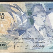 100 Escudos Fernando Pessoa 24.11.1988, One Hundred Escudos 24 November 1988 Plate 9 - Bank of Portugal, (QNC), Pick 179f
