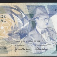 100 Escudos Fernando Pessoa 24.11.1988, One Hundred Escudos 24 November 1988 Plate 9 - Bank of Portugal, (QNC), Pick 179f