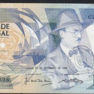 100 Escudos Fernando Pessoa 24.11.1988, One Hundred Escudos 24 November 1988 Plate 9 - Bank of Portugal, (QNC), Pick 179f