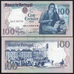 100 Escudos 1984 Bocage 31/01/1984, 100$00 Cem Escudos 31/01/1984 Chapa:8 Banco de Portugal, (NC c/ manchas), Pick 178c