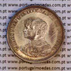 Portugal, silver coin of 200 réis 1898 of D. Carlos I, 4th Centenary of the Discovery of India 1498-1898, (UNC), KM 537.