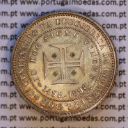 200 réis 1898 prata D. Carlos I e Amélia Rainha de Portugal, 4º Centenário da Descoberta da Índia, (Bela), World Coins KM#537