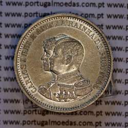 Portugal, silver coin of 200 réis 1898 of D. Carlos I, 4th Centenary of the Discovery of India 1498-1898, (UNC), KM 537.