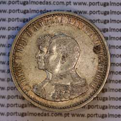 500 réis 1898 prata D. Carlos I e Amélia Rainha de Portugal, 4º Centenário da Descoberta da Índia, (MBC+/Bela-), KM538