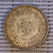 500 réis 1898 prata D. Carlos I e Amélia Rainha de Portugal, 4º Centenário da Descoberta da Índia, (MBC+/Bela-), KM538