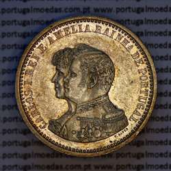 Portugal, silver coin of 500 réis 1898 of D. Carlos I, 4th Centenary of the Discovery of India 1498-1898, (VF+), KM 538.