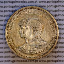 Portugal, silver coin of 500 réis 1898 of D. Carlos I, 4th Centenary of the Discovery of India 1498-1898, (VF+), KM 538.