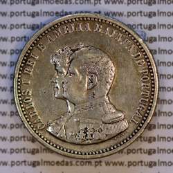 500 réis 1898 prata D. Carlos I, 4º Centenário da Descoberta da Índia, (BC), World Coins Portugal KM 538