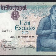100 Escudos 1981 Bocage 24/02/1981, 100$00 Cem Escudos 24/02/1981 Chapa:8 Banco de Portugal, (QNC), Pick 178b