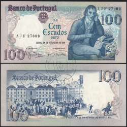 100 Escudos 1981 Bocage 24/02/1981, 100$00 Cem Escudos 24/02/1981 Chapa:8 Banco de Portugal, (PC), Pick 178b