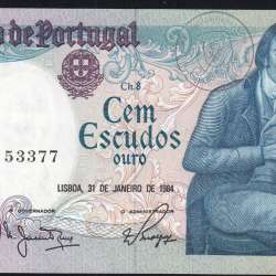 100 Escudos 1984 Bocage 31/01/1984, 100$00 Cem Escudos 31/01/1984 Chapa:8 Banco de Portugal, (QNC), Pick 178c