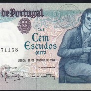 100 Escudos Bocage 31.01.1984, One Hundred Escudos 31 January 1984 Plate 8 - Bank of Portugal, (QNC), Pick 178c