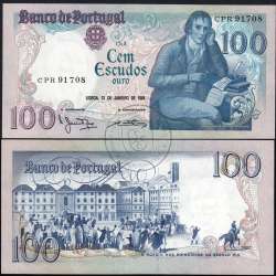 100 Escudos 1984 Bocage 31/01/1984, 100$00 Cem Escudos 31/01/1984 Chapa:8 Banco de Portugal, (QNC), Pick 178c