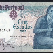 100 Escudos 1984 Bocage 31/01/1984, 100$00 Cem Escudos 31/01/1984 Chapa:8 Banco de Portugal, (QNC), Pick 178c