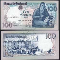 100 Escudos 1985 Bocage 12/03/1985, 100$00 Cem Escudos 12/03/1985 Chapa:8 Banco de Portugal, (QNC), Pick 178d