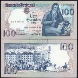 100 Escudos 1985 Bocage 12/03/1985, 100$00 Cem Escudos 12/03/1985 Chapa:8 Banco de Portugal, (QNC), Pick 178d