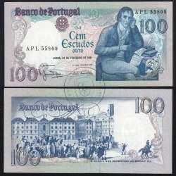 100 Escudos 1981 Bocage 24/02/1981, 100$00 Cem Escudos 24/02/1981 Chapa:8 Banco de Portugal, (PC), Pick 178b