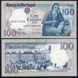 100 Escudos 1981 Bocage 24/02/1981, 100$00 Cem Escudos 24/02/1981 Chapa:8 Banco de Portugal, (PC), Pick 178b