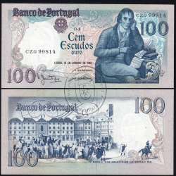 100 Escudos 1984 Bocage 31/01/1984, 100$00 Cem Escudos 31/01/1984 Chapa:8 Banco de Portugal, (PC), Pick 178c