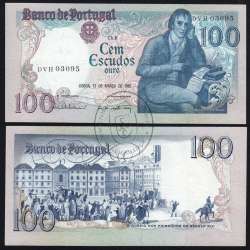 100 Escudos 1985 Bocage 12/03/1985, 100$00 Cem Escudos 12/03/1985 Chapa:8 Banco de Portugal, (PC), Pick 178d