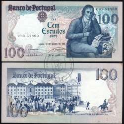 100 Escudos 1985 Bocage 12/03/1985, 100$00 Cem Escudos 12/03/1985 Chapa:8 Banco de Portugal, (QNC c/manchas), Pick 178d