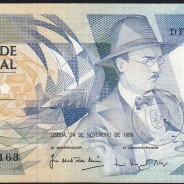 100 Escudos Fernando Pessoa 24.11.1988, One Hundred Escudos 24 November 1988 Plate 9 - Bank of Portugal, (C), Pick 179f