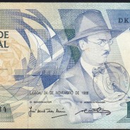 100 Escudos 1988 Fernando Pessoa 24/11/1988, 100$00 Cem Escudos 24/11/1988 Chapa:9 Banco de Portugal, (C), Pick 179f