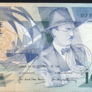 100 Escudos 1988 Fernando Pessoa 24/11/1988, 100$00 Cem Escudos 24/11/1988 Chapa:9 Banco de Portugal, (C), Pick 179f