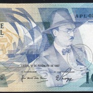 100 Escudos 1987 Fernando Pessoa 12/02/1987, 100$00 Cem Escudos 12/02/1987 Chapa:9 Banco de Portugal, (C), Pick 179b
