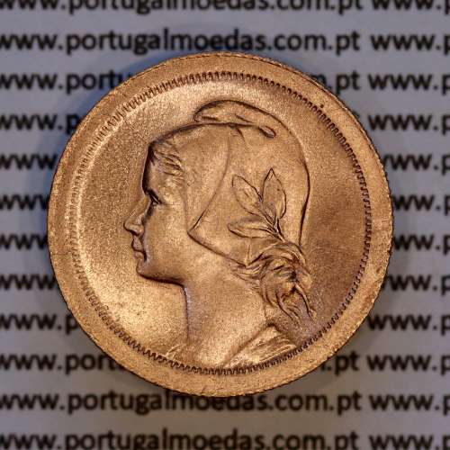 Portugal, bronze coin of 10 centavos 1926 of the Portuguese Republic, (UNC), World Coins Portugal KM 573