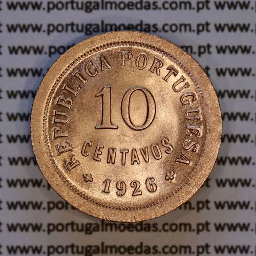 10 centavos 1926 Bronze, $10 centavos 1926 bronze Republica Portuguesa, (Soberba), World Coins Portugal KM 573