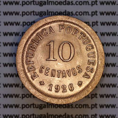 10 centavos 1926 Bronze, $10 centavos 1926 bronze Republica Portuguesa, (Soberba), World Coins Portugal KM 573