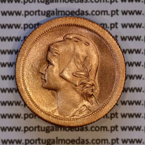 Portugal, bronze coin of 10 centavos 1925 of the Portuguese Republic, (UNC), World Coins Portugal KM 573