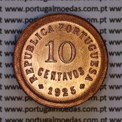 10 centavos 1925 Bronze, $10 centavos 1925 bronze Republica Portuguesa, (Soberba), World Coins Portugal KM 573