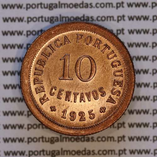 10 centavos 1925 Bronze, $10 centavos 1925 bronze Republica Portuguesa, (Soberba), World Coins Portugal KM 573