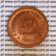 10 centavos 1925 Bronze, $10 centavos 1925 bronze Republica Portuguesa, (Soberba), World Coins Portugal KM 573