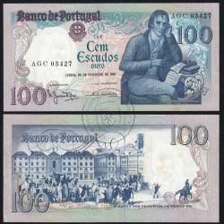 100 Escudos 1981 Bocage 24/02/1981, 100$00 Cem Escudos 24/02/1981 Chapa:8 Banco de Portugal, (QNC c/ manchas), Pick 178b