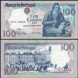 100 Escudos 1981 Bocage 24/02/1981, 100$00 Cem Escudos 24/02/1981 Chapa:8 Banco de Portugal, (PC), Pick 178b