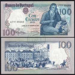 100 Escudos 1981 Bocage 24/02/1981, 100$00 Cem Escudos 24/02/1981 Chapa:8 Banco de Portugal, (PC), Pick 178b