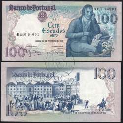 100 Escudos 1981 Bocage 24/02/1981, 100$00 Cem Escudos 24/02/1981 Chapa:8 Banco de Portugal, (PC), Pick 178b