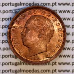 Portugal, bronze coin of 5 Réis 1885 D. Luis I, V reis 1885 from the reign of D. Luis I (UNC), World Coins Portugal KM 525