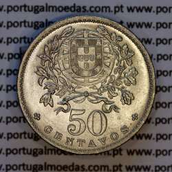 Portugal, Nickel brass coin of 50 Centavos 1945 of Portuguese Republic, (UNC), World Coins Portugal KM 577
