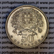 50 Centavos 1945 em Alpaca, $50 centavos 1945 Republica Portuguesa, (Soberba), World Coins Portugal KM 577