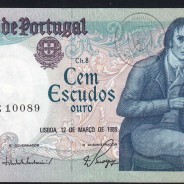 100 Escudos Bocage 12.03.1985, One Hundred Escudos 12 March 1985 Plate 8 - Bank of Portugal, (PC), Pick 178d