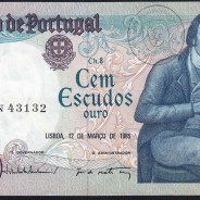100 Escudos 1985 Bocage 12/03/1985, 100$00 Cem Escudos 12/03/1985 Chapa:8 Banco de Portugal, (PC), Pick 178d