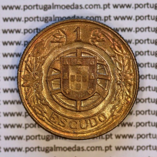 1 Escudo 1924 Bronze-Alumínio, 1$00 1924 Alumínio-Bronze Republica Portuguesa, (Soberba), World Coins Portugal KM 576